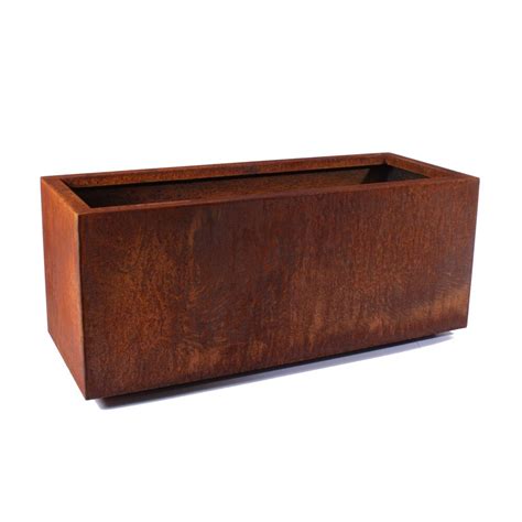 veradek metallic series long box planter black|metal rectangular planter boxes.